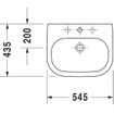 Duravit D Code inbouwwastafel 54.5x43cm 1 kraangat wit 0315112