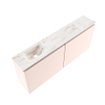 MONDIAZ TURE-DLUX 120cm toiletmeubel Rosee. EDEN wastafel Frappe positie links. Met 1 kraangat. SW1105180
