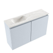 MONDIAZ TURE-DLUX 80cm toiletmeubel Clay. EDEN wastafel Ostra positie links. Zonder kraangat. SW1104788