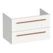 BRAUER Trust wastafelonderkast 80 excl. opbouwgrepen 2 softclose lades en 1 sifon uitsparing - mat wit SW1204038