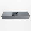 Mondiaz TYNE Fontein - 80x23x12cm - wasbak midden - zonder kraangaten - solid surface - Plata SW1026169