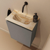 MONDIAZ TURE-DLUX 40cm toiletmeubel Smoke. EDEN wastafel Frappe positie midden. Zonder kraangat. SW1103047