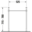 Duravit Vero onderstel voor wastafel 045360/045460 chroom 0305359