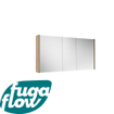FugaFlow Eccelente Arredo spiegel badkamer spiegelkast - 120x63x16cm - inclusief zijpanelen - kaneel - SW1125293