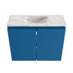 MONDIAZ TURE-DLUX 60cm toiletmeubel Jeans. EDEN wastafel Glace positie midden. Met 1 kraangat. SW1103324