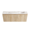 MONDIAZ TURE-DLUX 120cm toiletmeubel Washed Oak. EDEN wastafel Frappe positie rechts. Zonder kraangat. SW1103074
