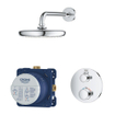 GROHE Grohtherm Perfect Regendoucheset - hoofdddouche 21cm - 1 functies - rond afbouwdeel - chroom SW236920