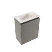 MONDIAZ TURE-DLUX 40cm toiletmeubel Smoke. EDEN wastafel Frappe positie links. Zonder kraangat. SW1103023