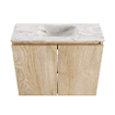 MONDIAZ TURE-DLUX 60cm toiletmeubel Washed Oak. EDEN wastafel Glace positie midden. Zonder kraangat. SW1103571
