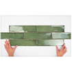 Cifre Ceramica Alchimia wandtegel - 7.5x30cm - 8.6mm - Rechthoek - Groen glans SW159349