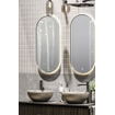 HR Badmeubelen Oval 2.0 - frame gun metal 40x90cm - dimbaar LED - verwarming SW1171075