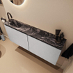 MONDIAZ TURE-DLUX 120cm toiletmeubel Plata. EDEN wastafel Lava positie links. Met 1 kraangat. SW1104019