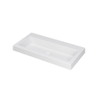 INK Dock wastafel - 80x40x6cm - 1 wasbak - 0 kraangaten - polystone wit mat SW352215