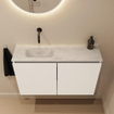 MONDIAZ TURE-DLUX 80cm toiletmeubel Talc. EDEN wastafel Opalo positie links. Zonder kraangat. SW1104140