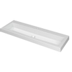 INK Dock wastafel - 120x40x6cm - 1 wasbak - 1 kraangat - polystone wit glans SB3415031