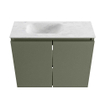 MONDIAZ TURE-DLUX 60cm toiletmeubel Army. EDEN wastafel Opalo positie links. Met 1 kraangat. SW1104212