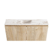 MONDIAZ TURE-DLUX 100cm toiletmeubel Washed Oak. EDEN wastafel Frappe positie midden. Zonder kraangat. SW1103084