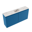 MONDIAZ TURE-DLUX 100cm toiletmeubel Jeans. EDEN wastafel Glace positie midden. Zonder kraangat. SW1103347