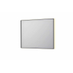 INK SP32 spiegel - 100x4x80cm rechthoek in stalen kader incl indir LED - verwarming - color changing - dimbaar en schakelaar - geborsteld metal black SW955899
