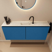 MONDIAZ TURE-DLUX 120cm toiletmeubel Jeans. EDEN wastafel Ostra positie midden. Met 1 kraangat. SW1104919