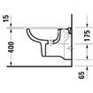 Duravit D Code wandbidet Compact wit 0315119