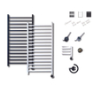 Sanicare Qubic Elektrische Design Radiator - 126.4 x 60 cm - 773 Watt - thermostaat zwart rechtsonder - zwart mat SW420072