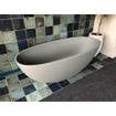 Royal plaza Lengua vrijstaand bad 180x80cm ovaal met pop up beton grijs SW421614