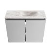 MONDIAZ TURE-DLUX 60cm toiletmeubel Plata. EDEN wastafel Glace positie rechts. Zonder kraangat. SW1103442