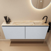MONDIAZ TURE-DLUX 120cm toiletmeubel Clay. EDEN wastafel Frappe positie rechts. Met 1 kraangat. SW1102718