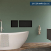 FugaFlow Arcas Inbouwnis badkamer - 30x30x10cm - mat zwart SW915378