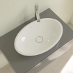 Villeroy en Boch Loop en Friends opzetwastafel met plug met keramische afdekking 58.5x38cm zonder overloop wit 1020140