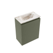MONDIAZ TURE-DLUX 40cm toiletmeubel Army. EDEN wastafel Frappe positie midden. Zonder kraangat. SW1102667