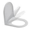 QeramiQ Urby Wandtoilet compact - 48.3x35x33cm - spoelrandloos - met zitting - glans wit SW1212493