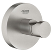 GROHE Euro fonteinset 37x18cm 1 kraangat zonder overloop gebogen super steel kraan sifon afvoerplug handdoekhaak fontein Rechthoek wit SW523963