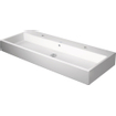 Duravit Vero Air (meubel) wastafel met 2 kraangaten met overloop 120x47cm met WonderGliss wit SW156935