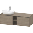 Duravit D-Neo wastafelonderkast 140x45.9x55cm 2 lades Eiken (terra) Mat SW641191