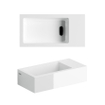 Clou Flush 3 fontein 36x18x9cm kraangat rechts mineraalsteen Wit SW9345