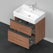 Duravit D-Neo wastafelonderkast 68.4x62.5x44.2cm 1 lade Noten Mat SW641175