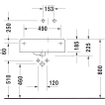 Duravit Scola wastafel bak rechts 61.5x46cm m. kraangat wit 0304522