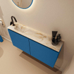MONDIAZ TURE-DLUX 100cm toiletmeubel Jeans. EDEN wastafel Frappe positie links. Met 1 kraangat. SW1102812