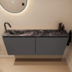 MONDIAZ TURE-DLUX 120cm toiletmeubel Dark Grey. EDEN wastafel Lava positie links. Met 1 kraangat. SW1103787