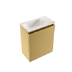 MONDIAZ TURE-DLUX 40cm toiletmeubel Oro. EDEN wastafel Frappe positie links. Zonder kraangat. SW1102904