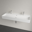 Villeroy & Boch Memento 2.0 wastafel onderzijde geslepen 120x47cm met overloop 2 kraangaten ceramic+ wit SW336067