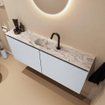 MONDIAZ TURE-DLUX 120cm toiletmeubel Clay. EDEN wastafel Glace positie midden. Met 1 kraangat. SW1103278