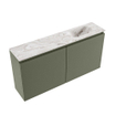 MONDIAZ TURE-DLUX 100cm toiletmeubel Army. EDEN wastafel Glace positie rechts. Met 1 kraangat. SW1103187