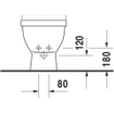 Duravit Starck 3 staand bidet met bevestiging 36x56cm wit 0314684