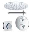 GROHE Grohtherm Regendoucheset Inbouw- - hoofddouche 25cm - 1 functie - plafondarm 20cm - chroom SW804527
