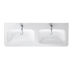 Duravit Durastyle dubbele meubelwastafel 130x48 2 kraangaten plus overloop wit SW88235