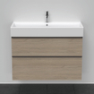 Duravit D-Neo wastafelonderkast 98.4x62.5x44.2cm 2 lades Eiken (terra) Mat SW641172