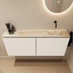 MONDIAZ TURE-DLUX 120cm toiletmeubel Talc. EDEN wastafel Frappe positie rechts. Zonder kraangat. SW1102608